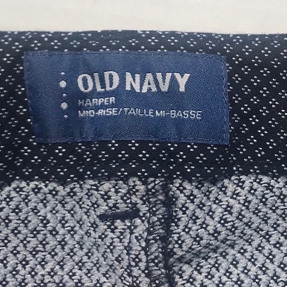 3/$25🍾🍾Old Navy Harper Dobby Navy/White Print Pants - Picture 8 of 12